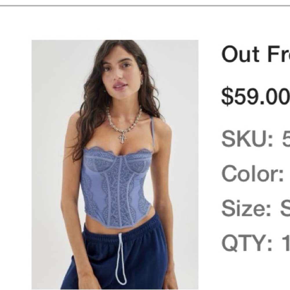 Urban outfitters corset top